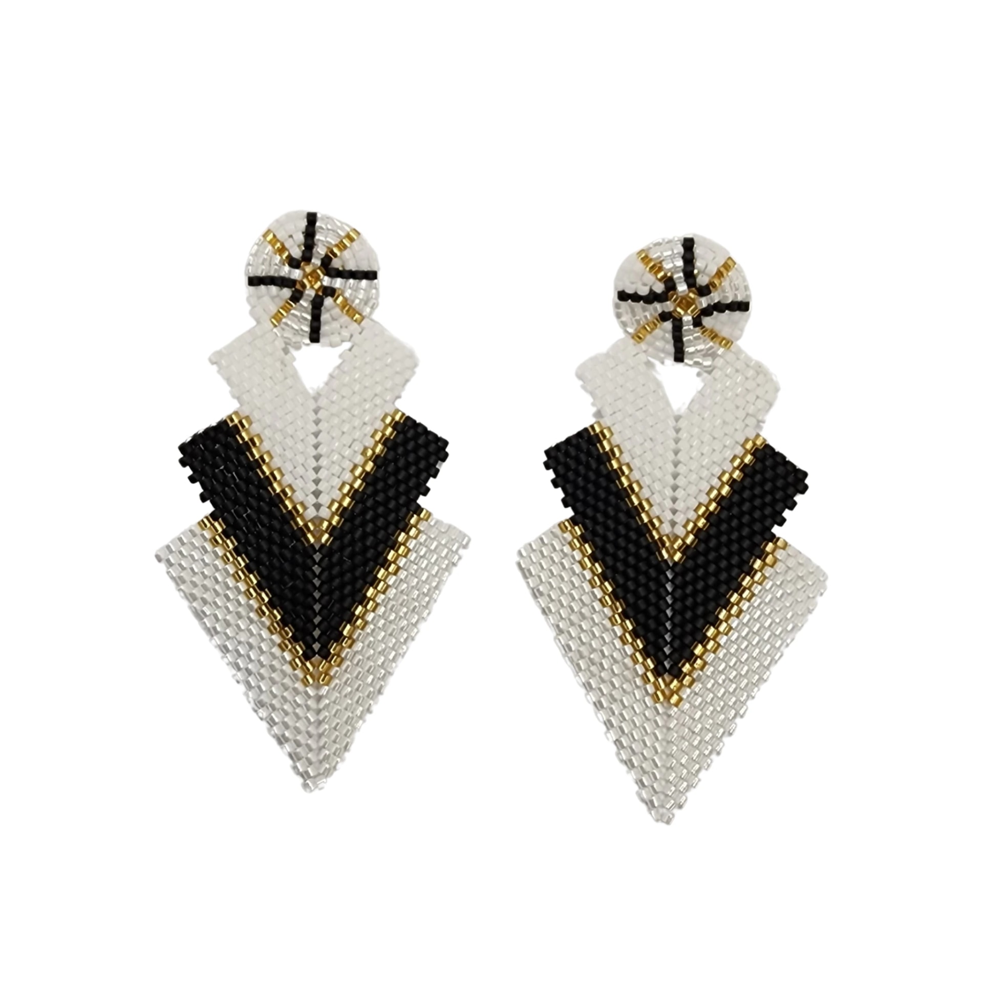 Miyuki Triangle Fall Earrings - imagen 1