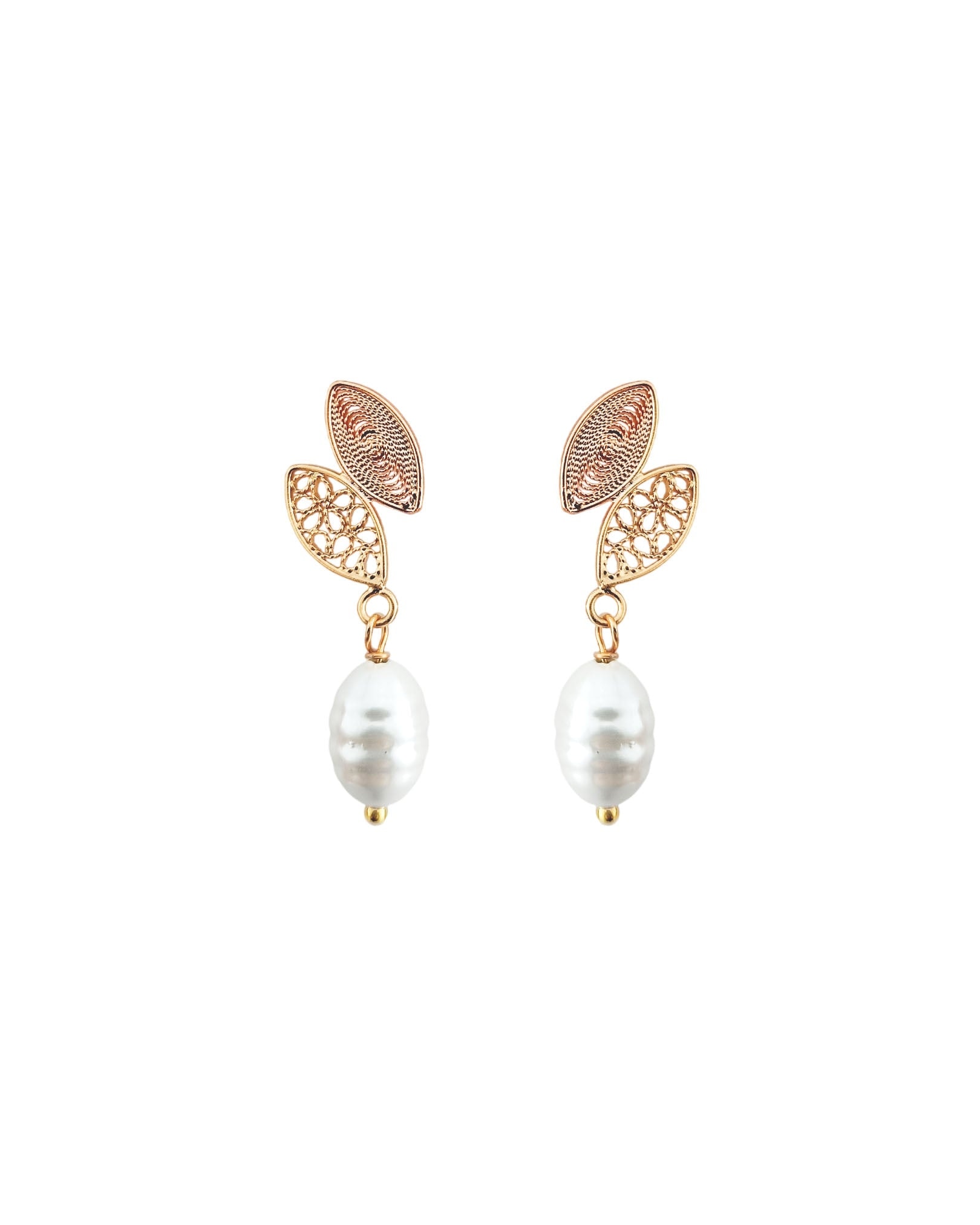 Aretes filigrana y perla Anastasia - imagen 1