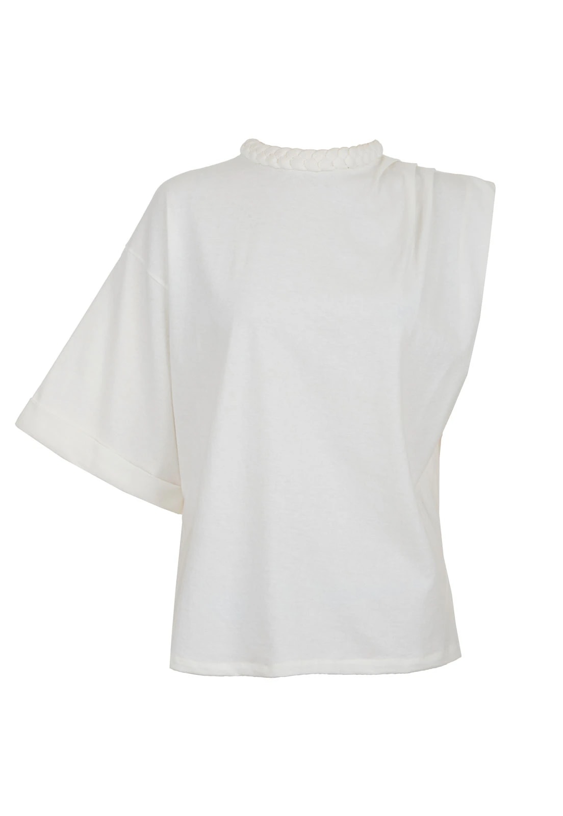 ONE-SLEEVE BRAIDED T-SHIRT - imagen 1