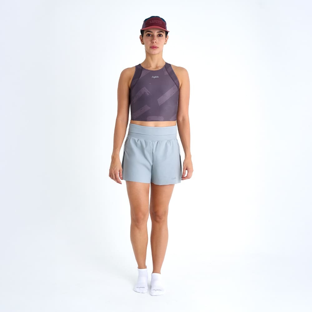 PANTALONETA RUNNING/PADEL CON SHORT INTERNO BREEZE GRAY PARA MUJER - imagen 1
