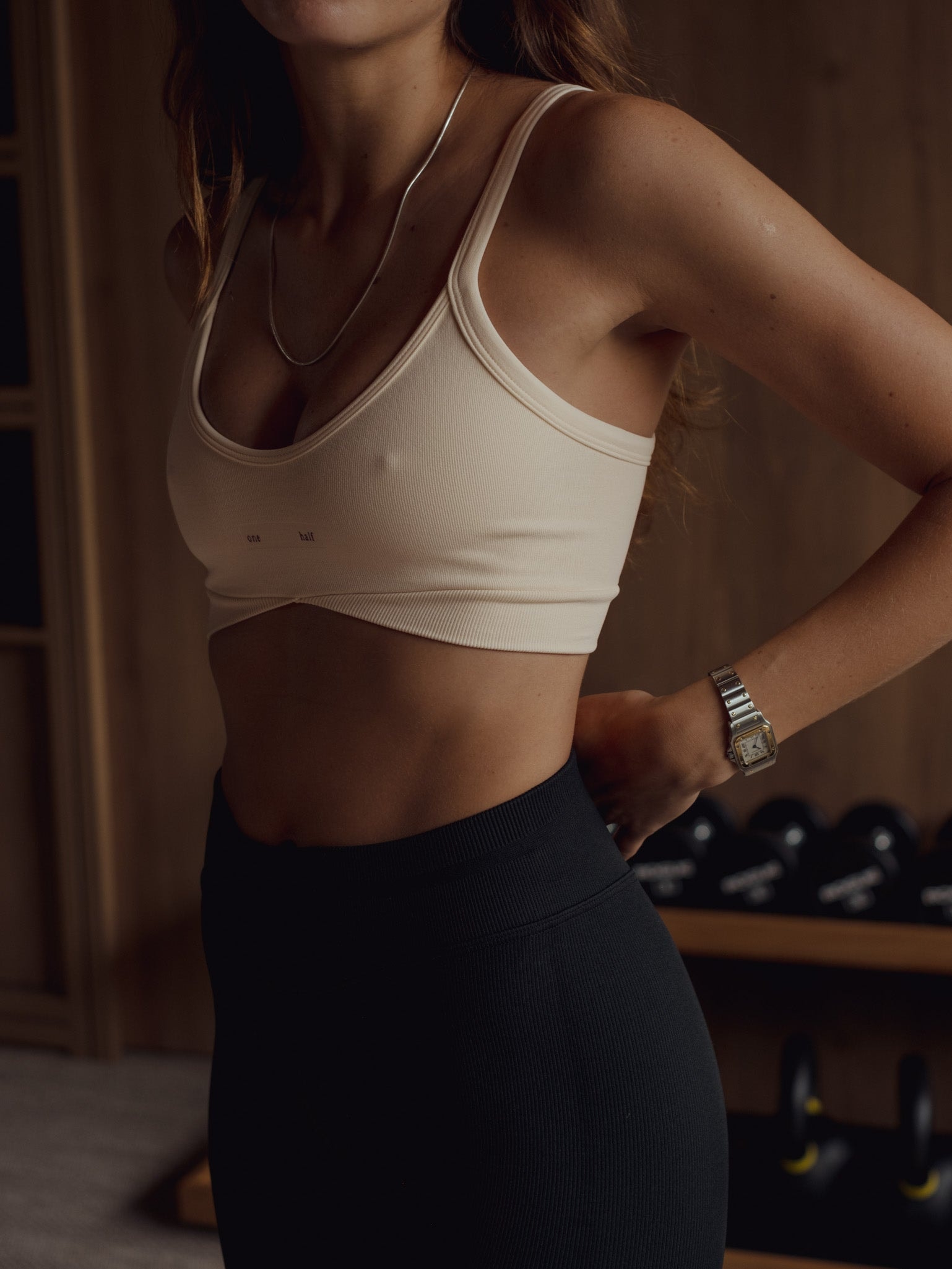 OVERLAY SEAMLESS CROP TOP - VANILLA - imagen 1