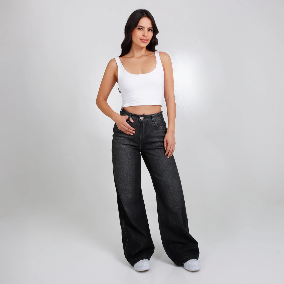 Jean Axspen Wide Leg Ax-2710 Gris - imagen 1