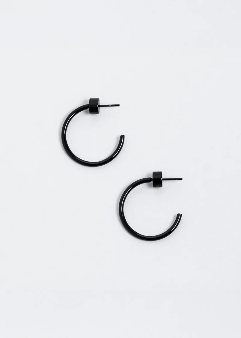 Small Thin Hoops Rosado - imagen 1