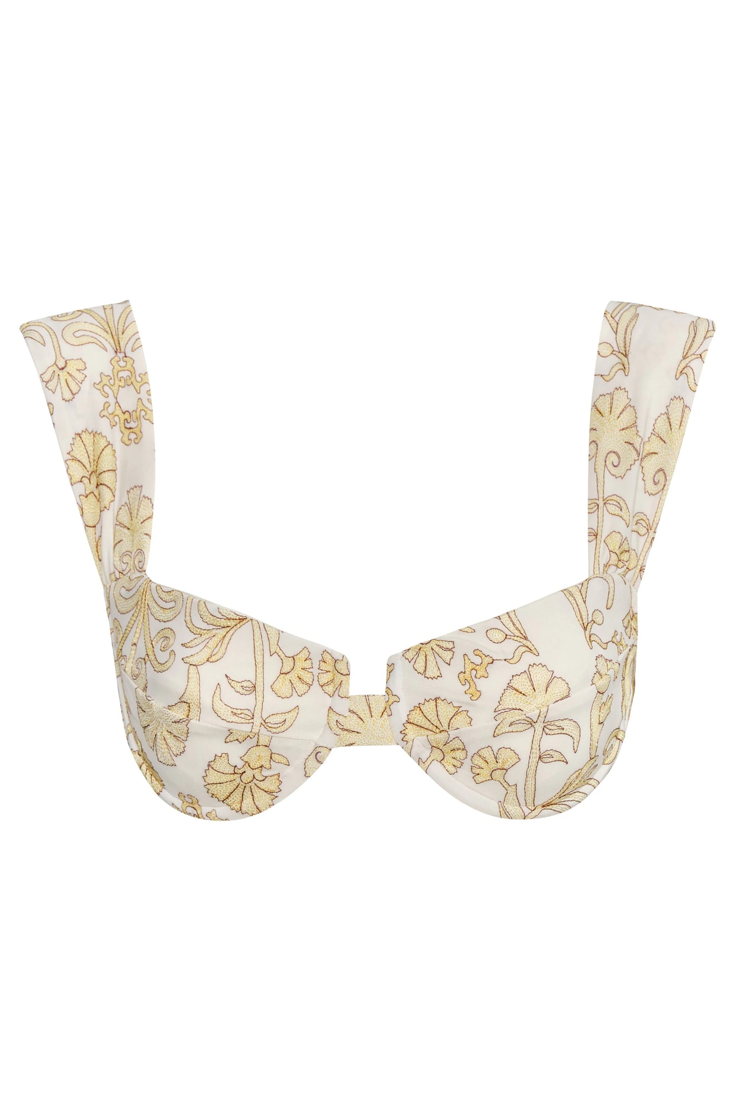 Sabina Embroidered Top / Yellow Flowers - Ivory - imagen 1