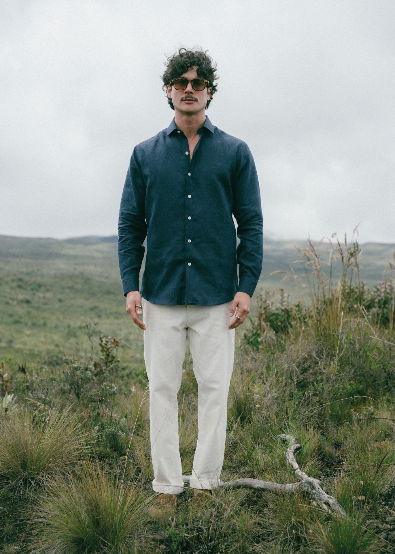 Camisa Provenza Azul Oscura - imagen 1