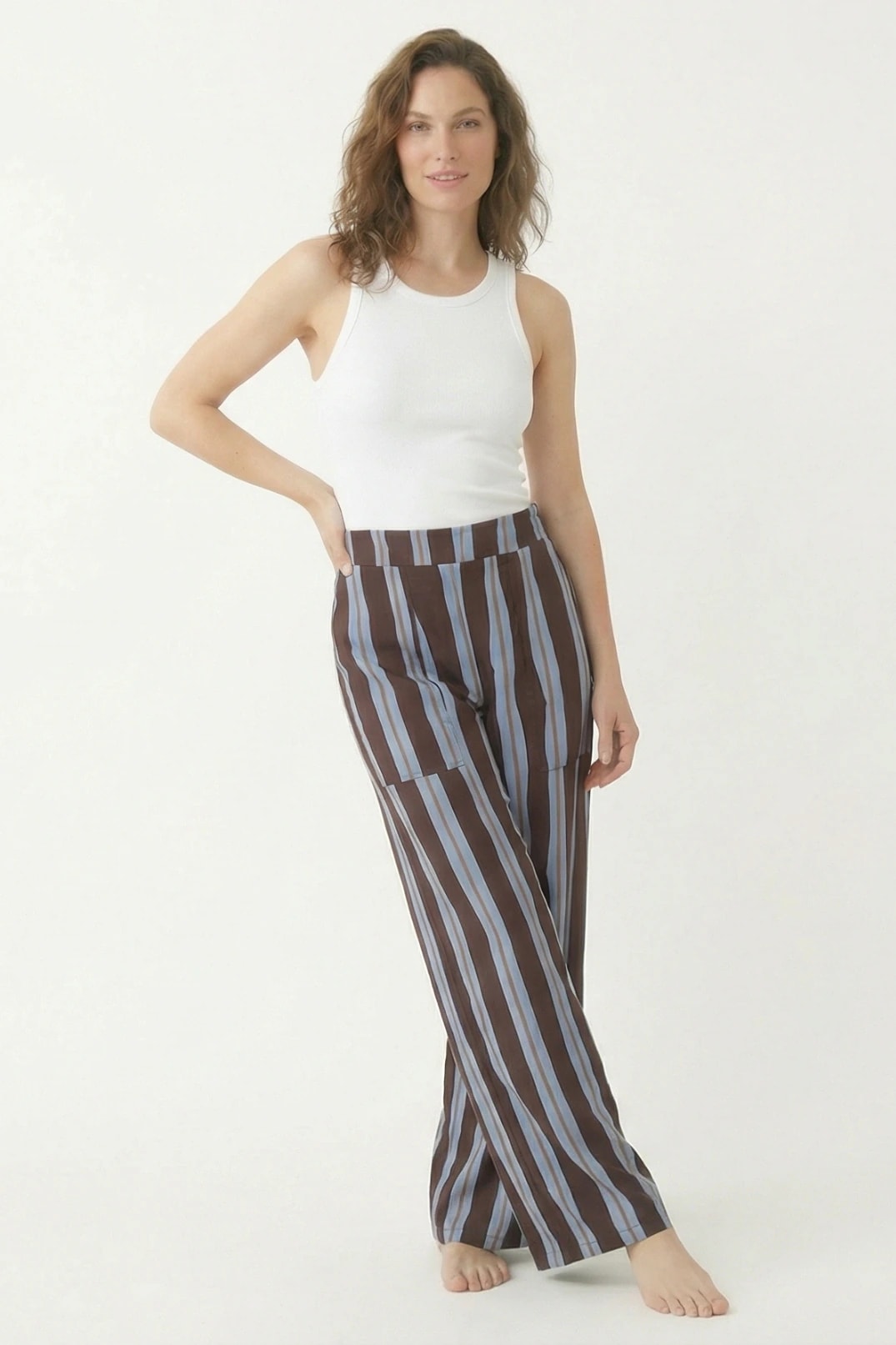 Pantalon Igua Rayas Cafe - imagen 1