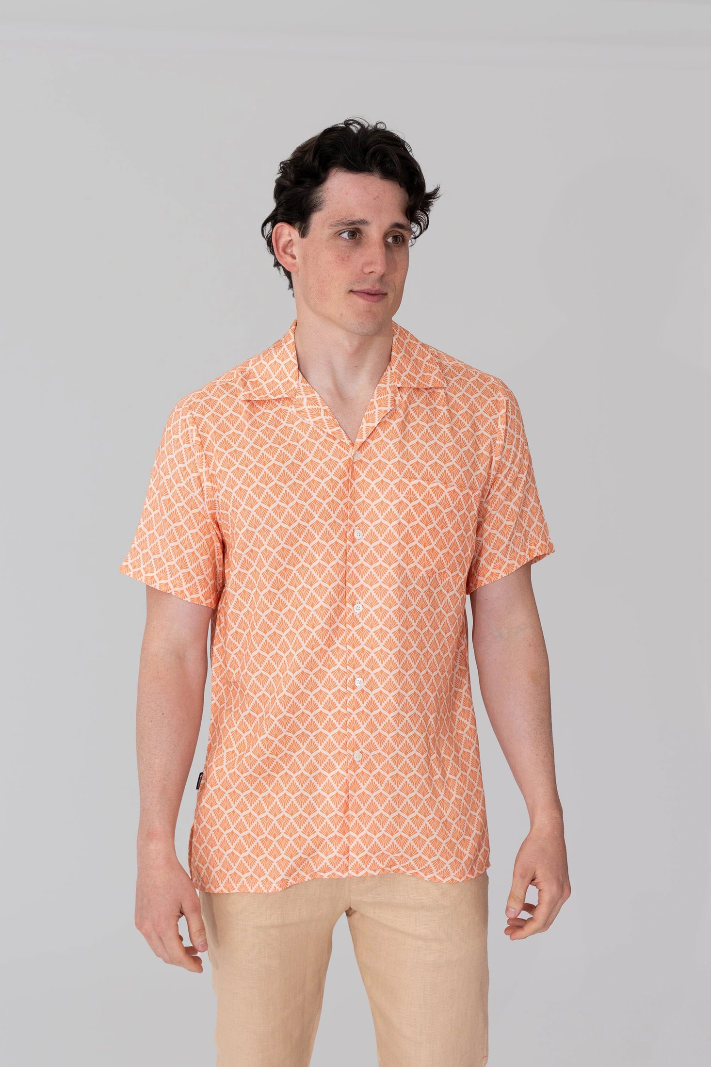 Camisas Ecovero Cubanas Estampada - imagen 1