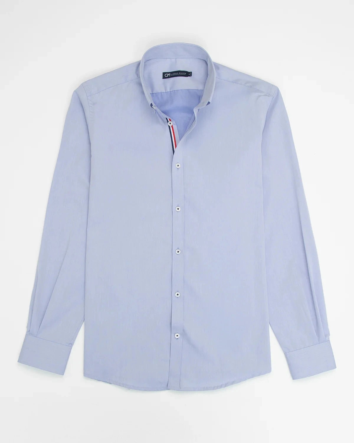 Camisa Sarga Hiladillo France Algodón Azul - imagen 1