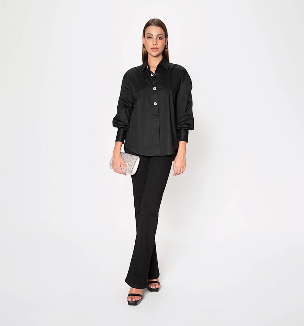 Blusa camisera   manga larga - imagen 1