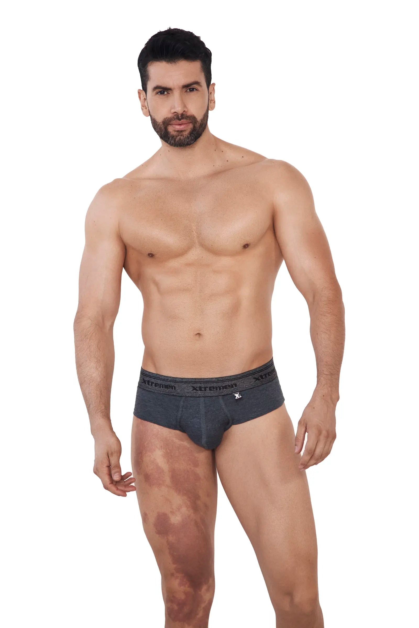 BRIEF ALGODÓN FONDO ENTERO GRIS CROSS - imagen 1