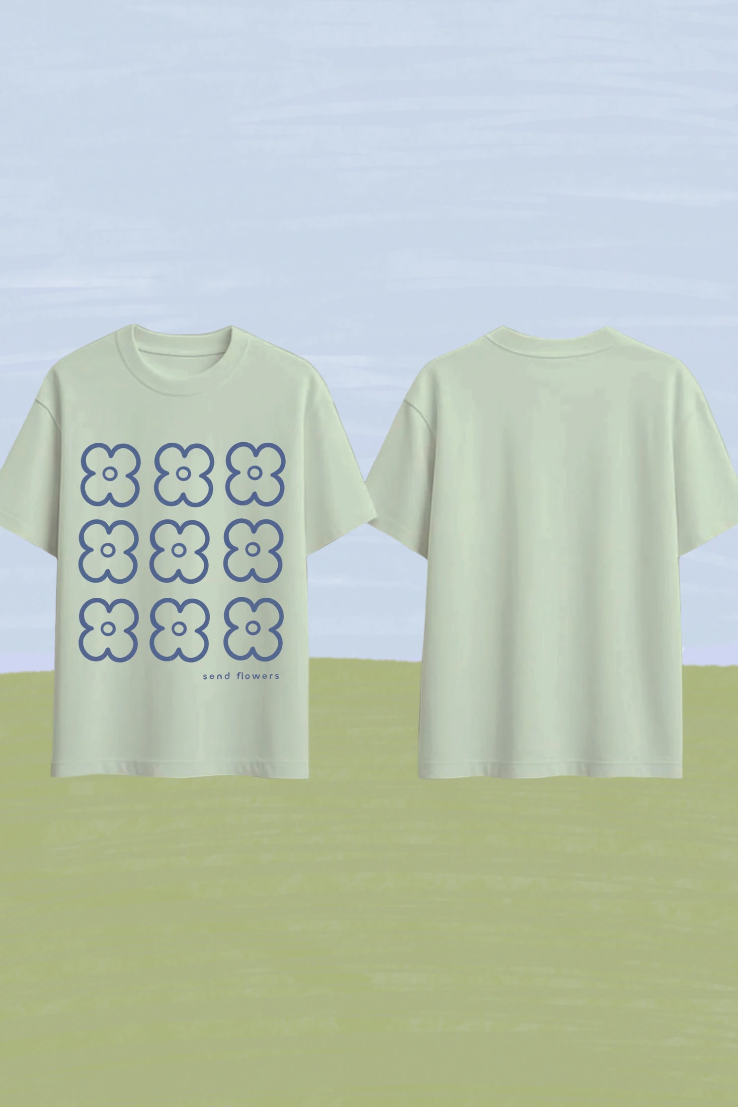 Camiseta Send Flowers Verde Menta - imagen 1
