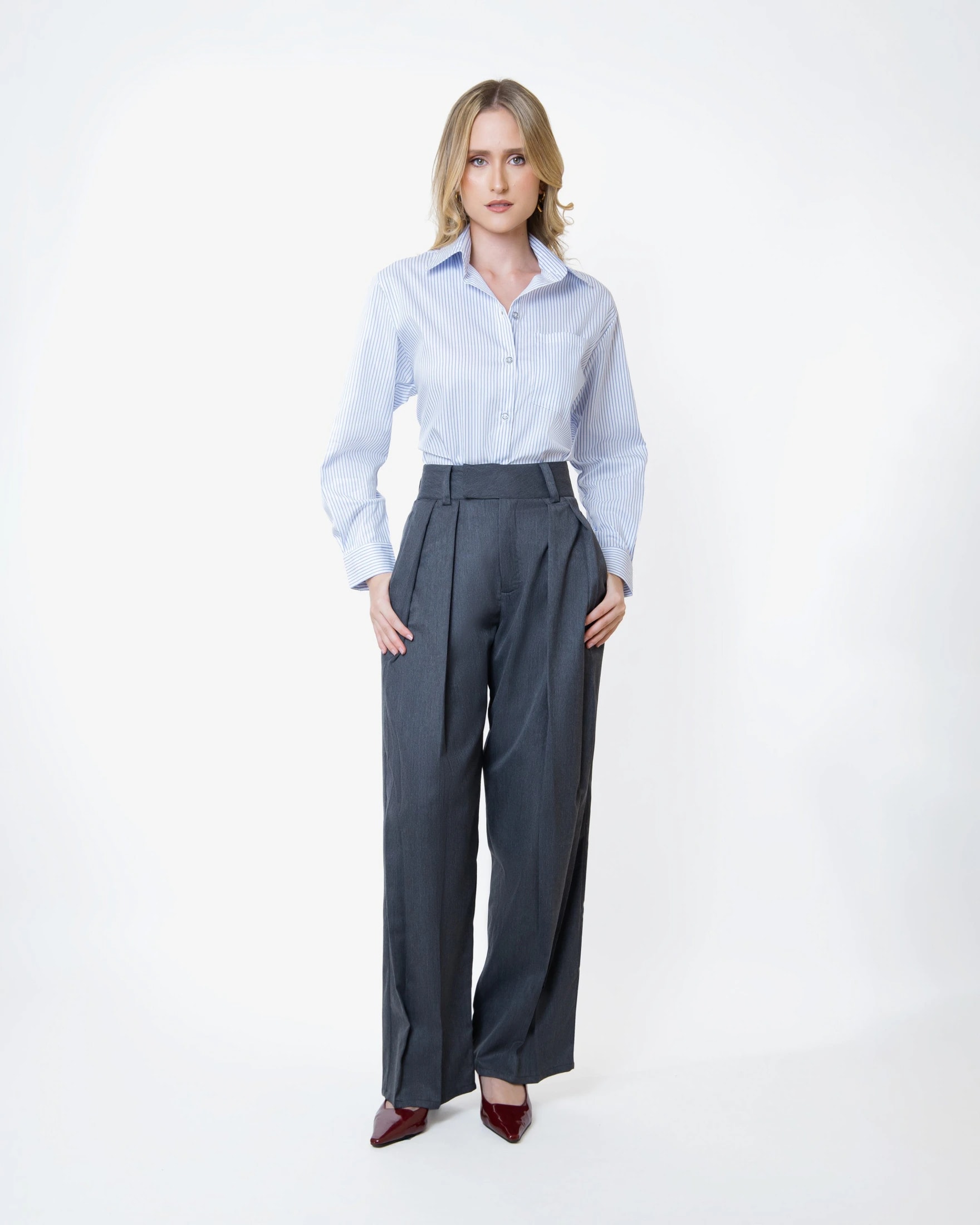 Gray Office Pants - imagen 1