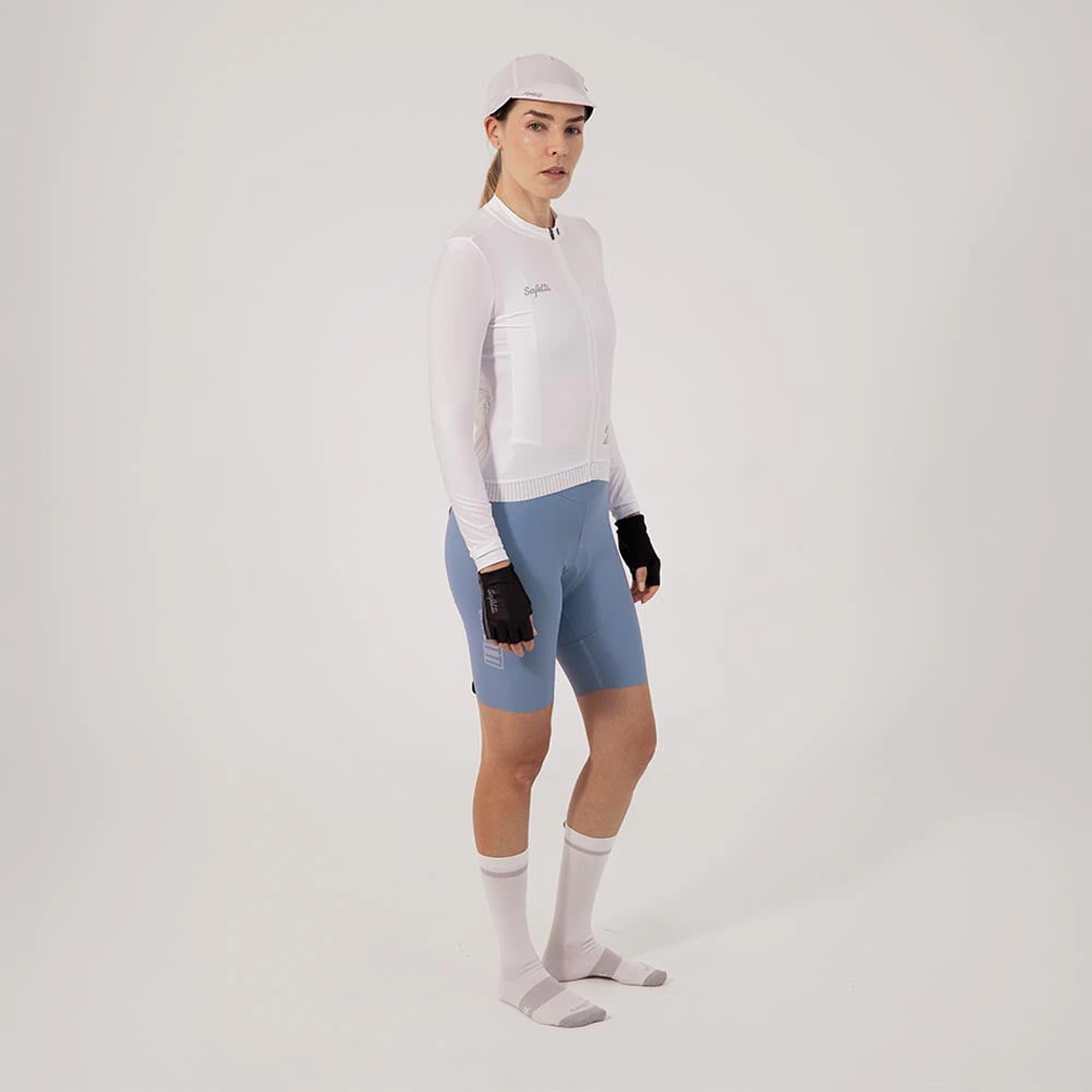 CAMISA CICLISMO MANGA LARGA ESSENTIAL WHITE PARA MUJER - imagen 1