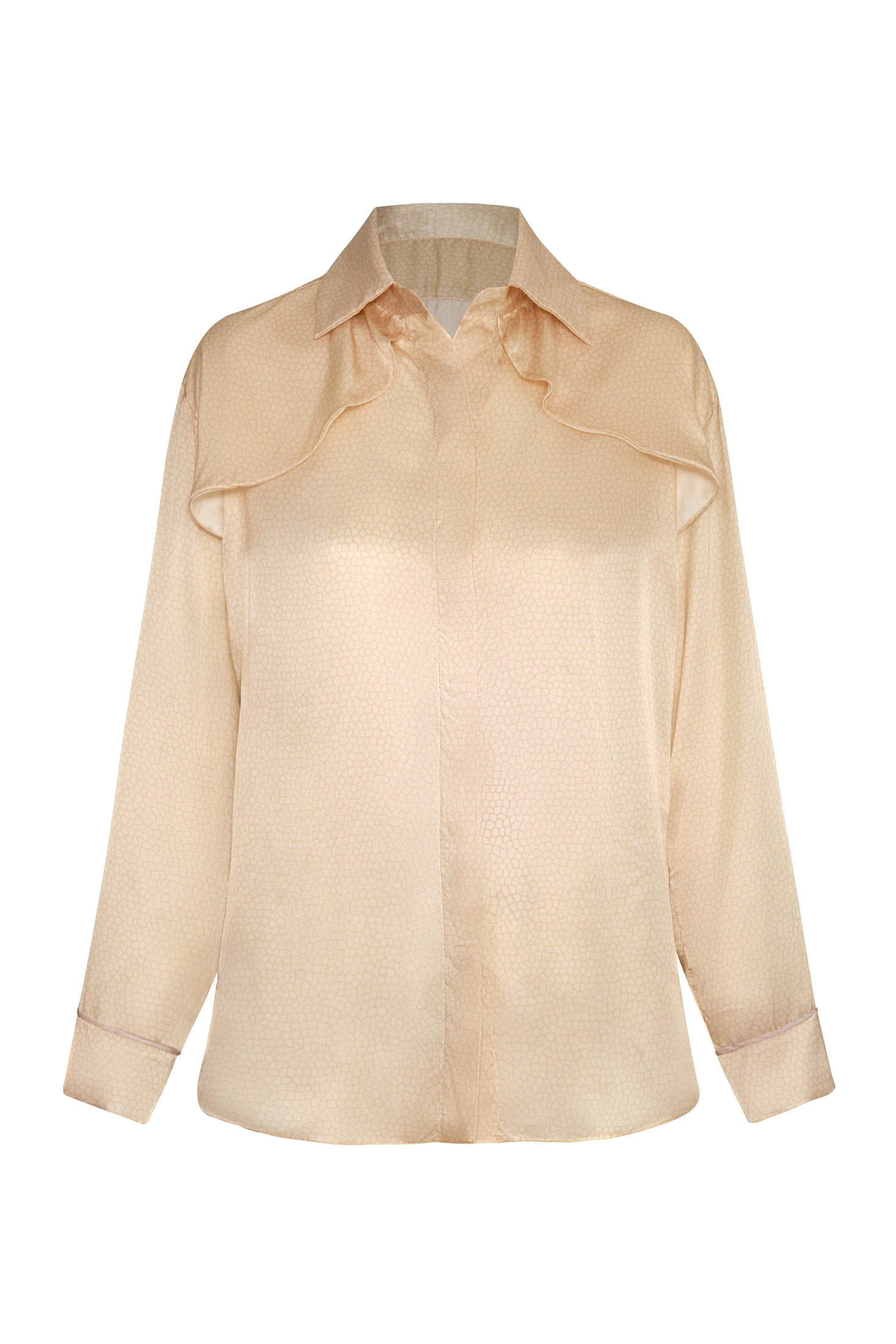 Andalucía Satin Silk Shirt / Butter Reptile - imagen 1