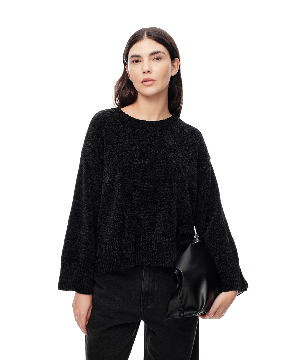 Suéter oversize negro mujer - imagen 1