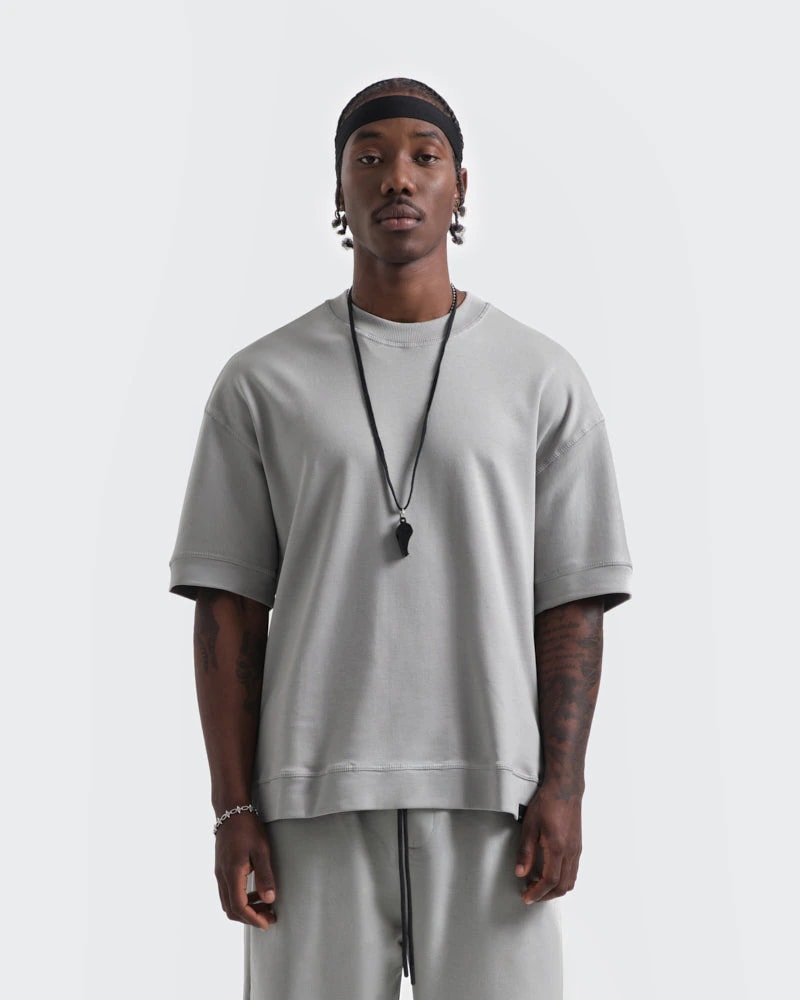 Camiseta Básica Oversize 300 Gramos Gris - imagen 1