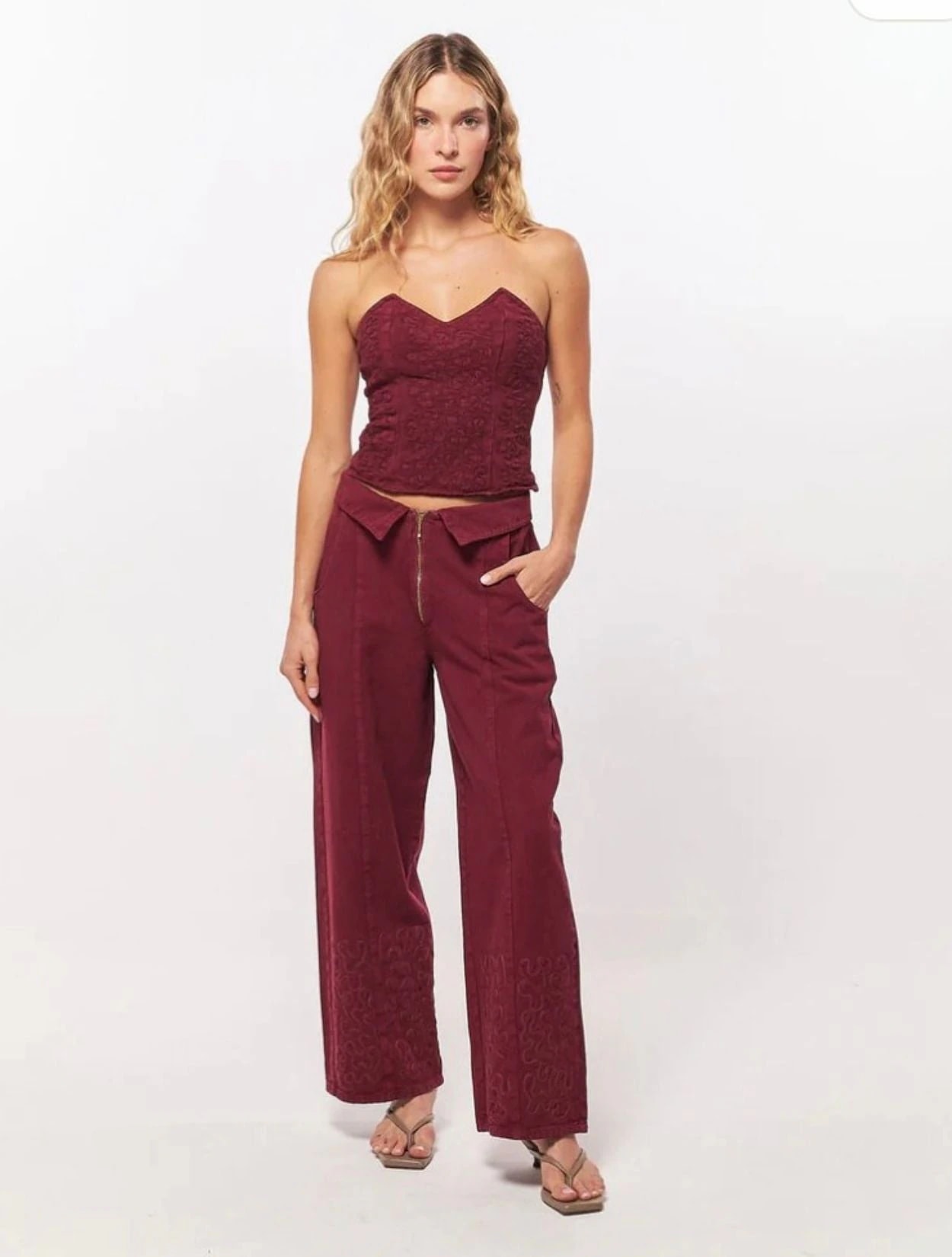 PANTALÓN VINO - imagen 1