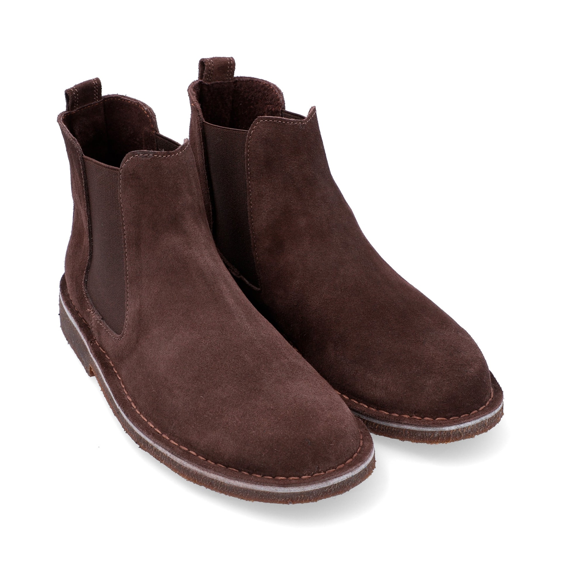 Botas Chelsea Hombre Cuero Carnaza Café - imagen 1