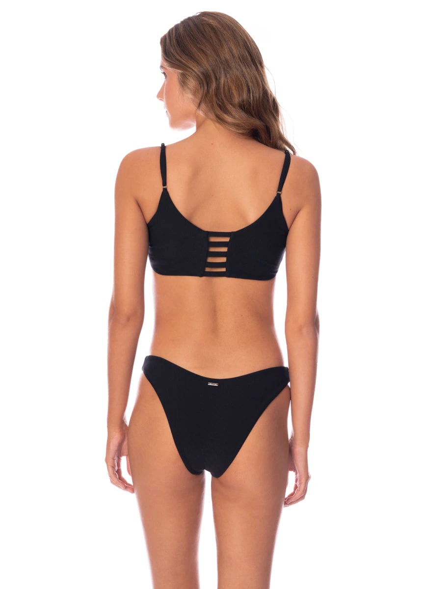 Maaji Jade Black Splendour Regular Rise Thin Side Bikini Bottom - imagen 1