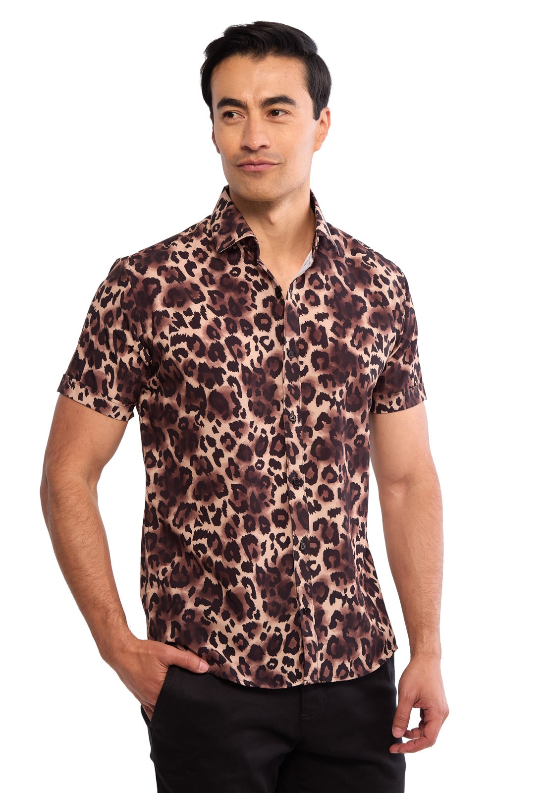 Camisa manga corta leoparda - imagen 1