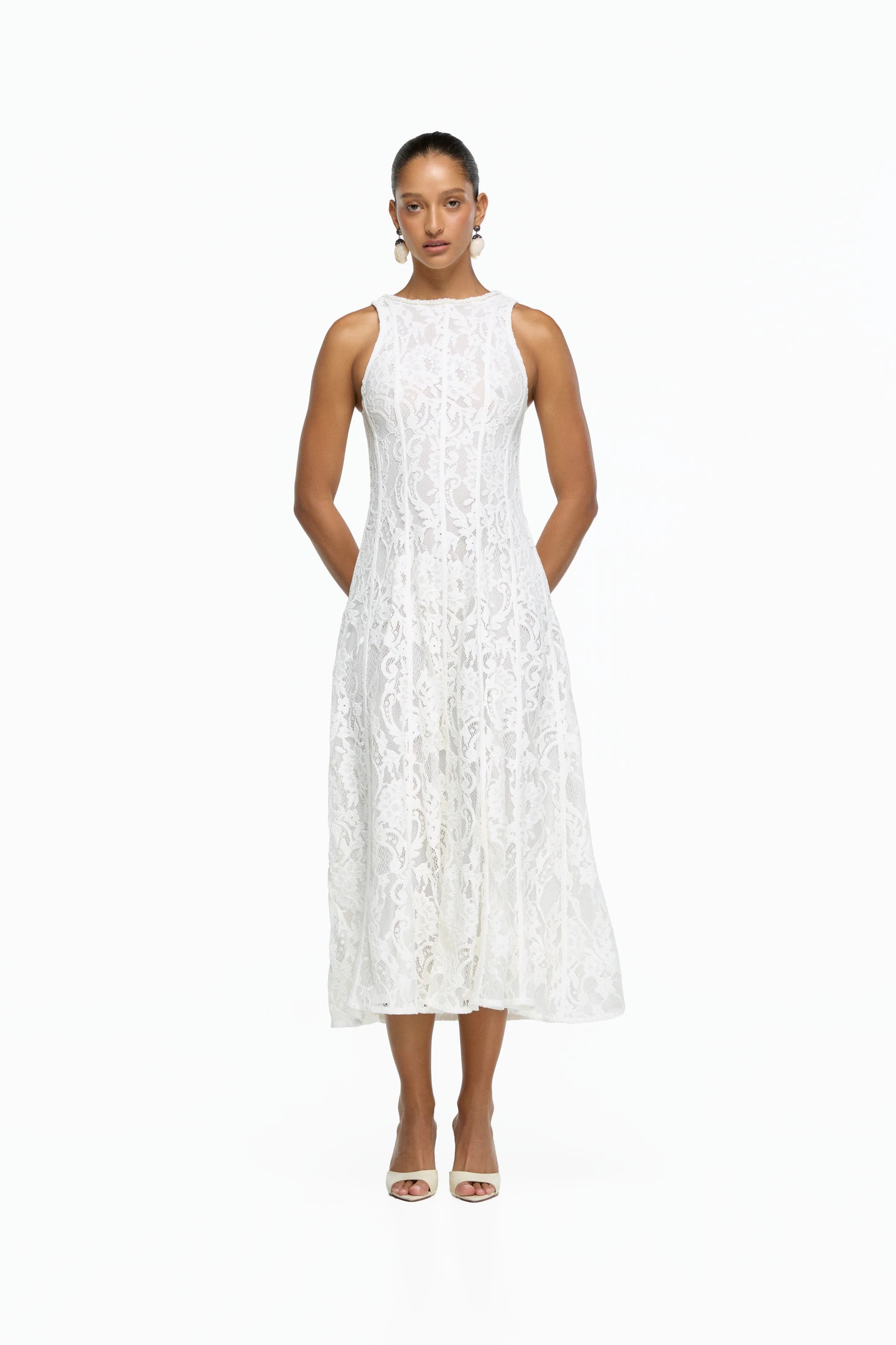 ANTOINETTE MIDI DRESS WHITE - imagen 1