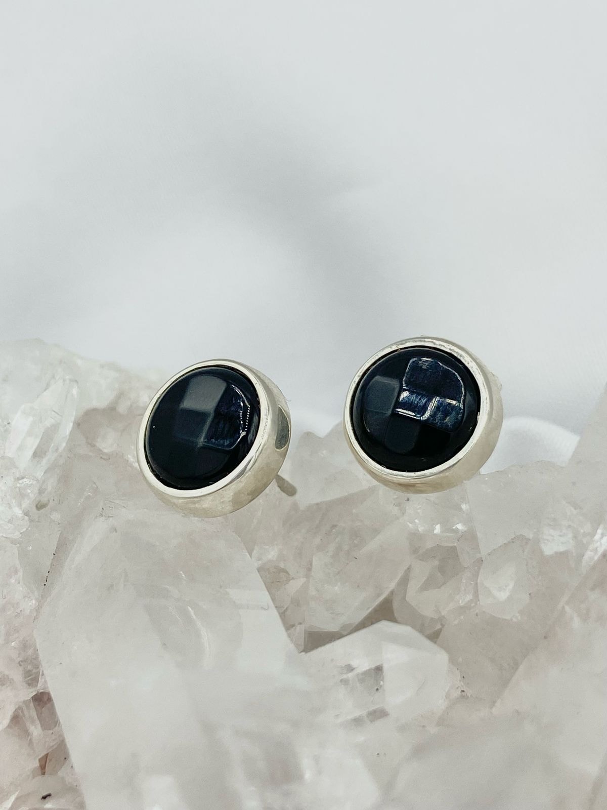 Aretes Ónix Redondos - imagen 1