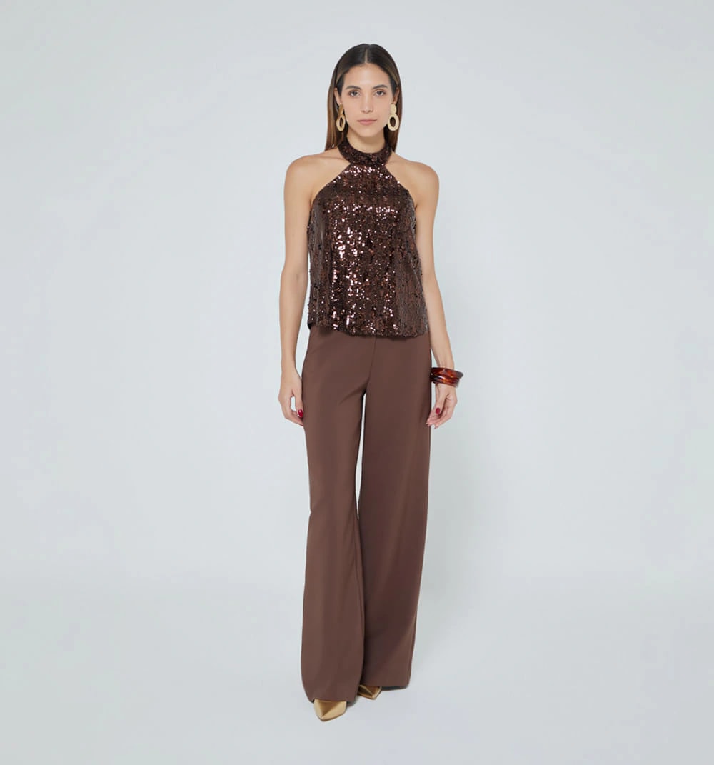 Blusa cuello halter - imagen 1