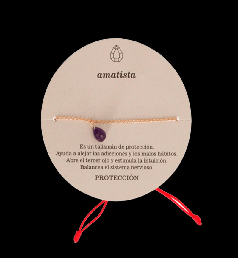 Pulsera Dorada Amatista - imagen 1