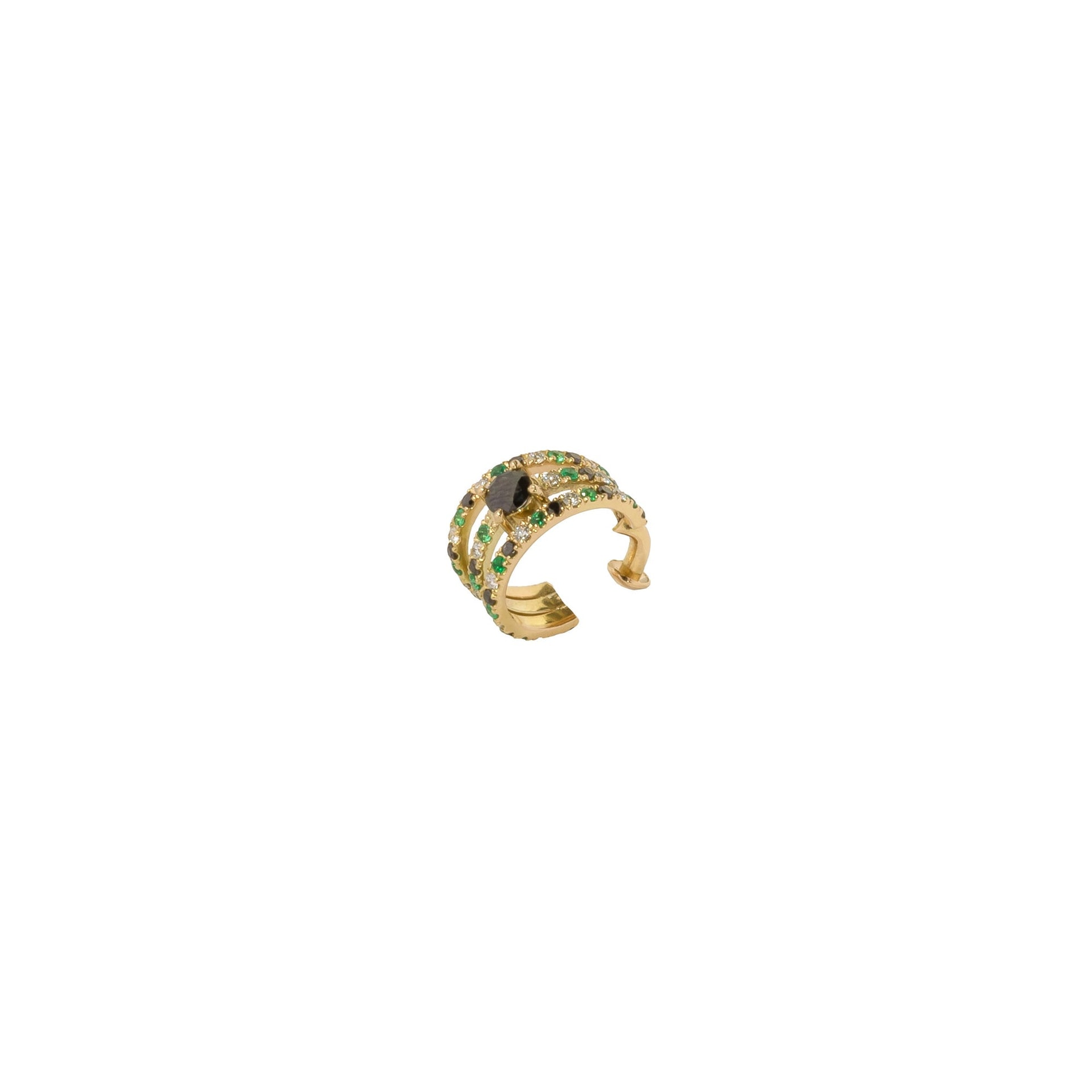 Ear Cuff Black Snake Bite - imagen 1