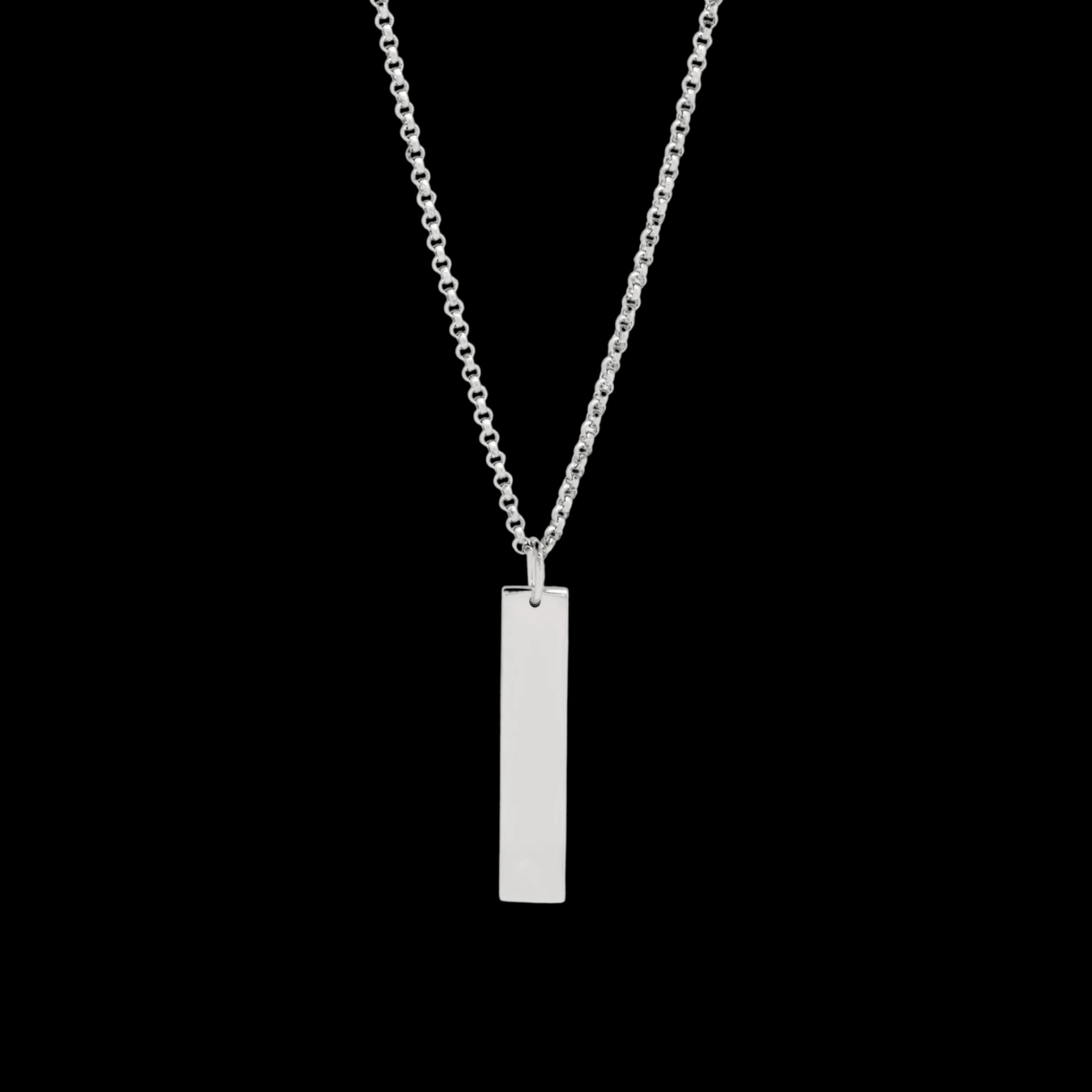 VERTICAL BAND NECKLACE | CADENA EN PLATA - imagen 1