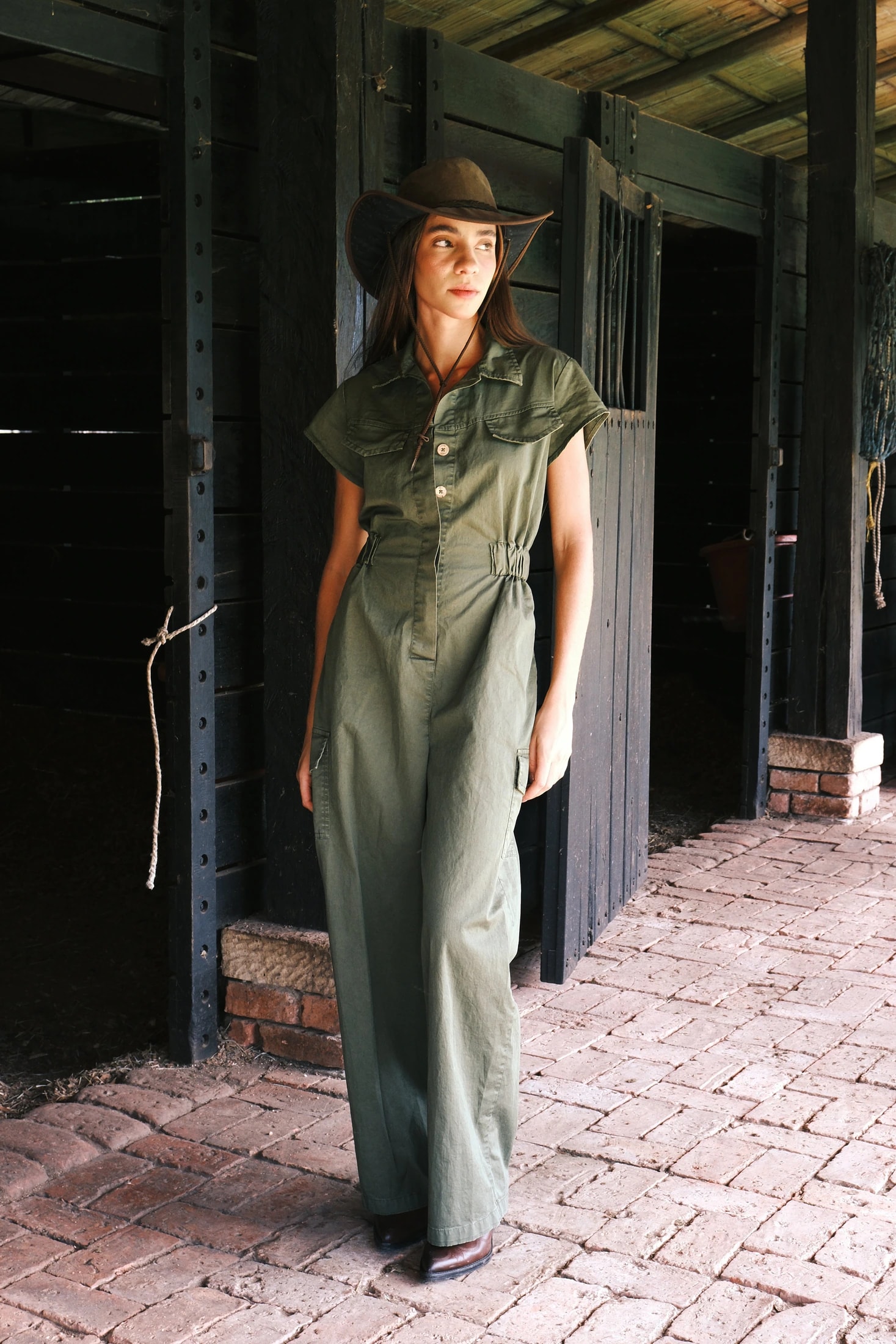 Organic Cotton Cargo Jumpsuit - imagen 1