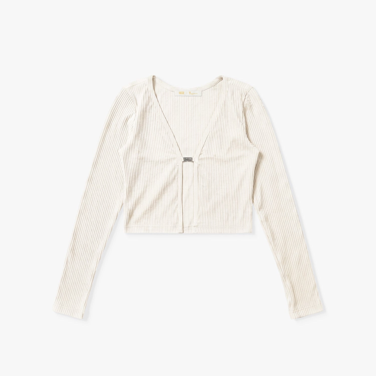 Rib Cropped Cardigan - Cream - imagen 1