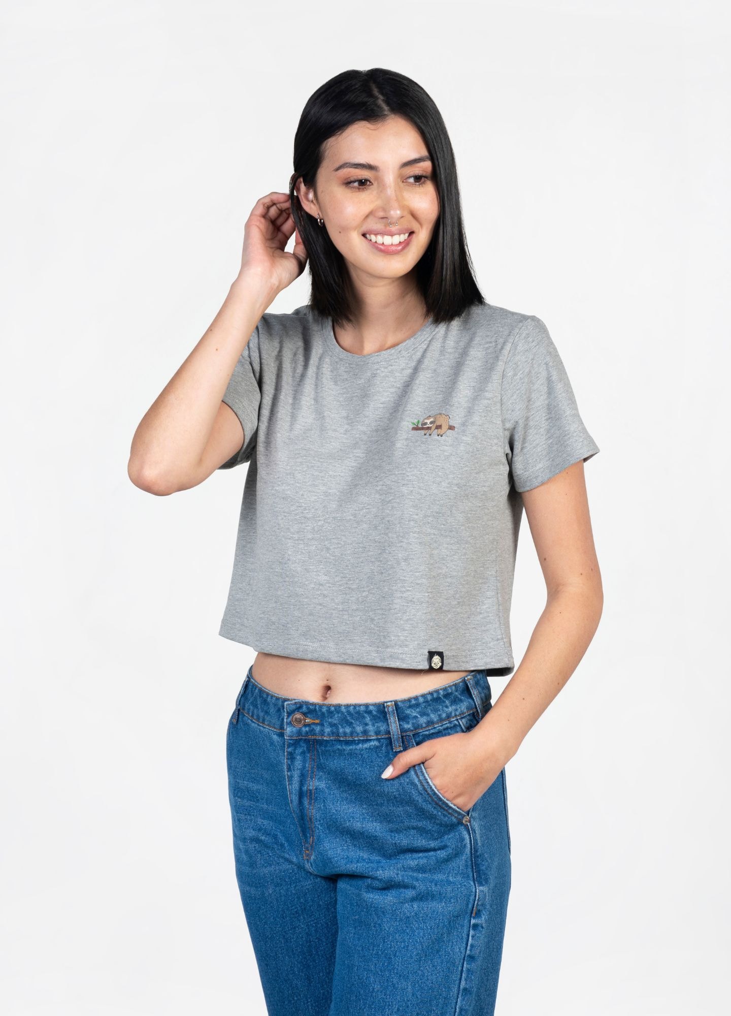 Basic Ciampino Crop Top – Gris - imagen 1
