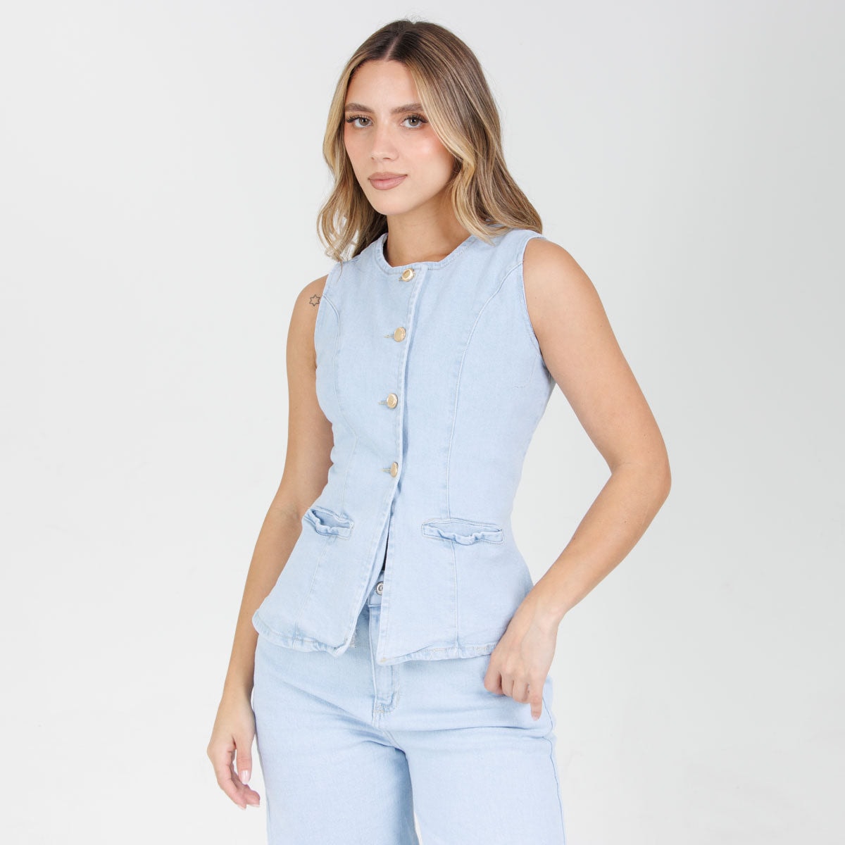 Chaleco denim B1846 - imagen 1
