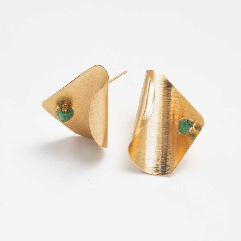 Aretes Topo Velo de Esmeralda - imagen 1