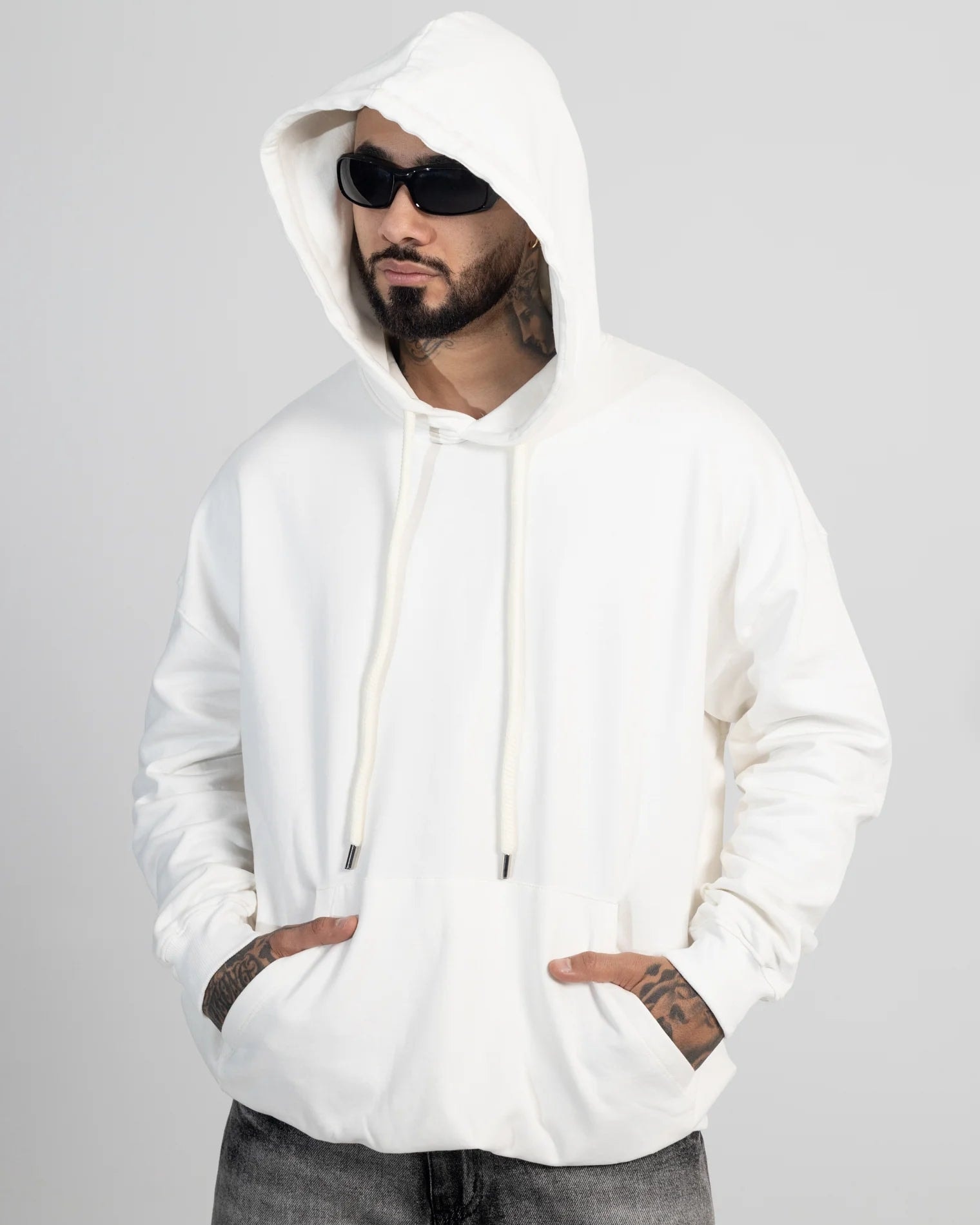 Hoodie Oversize White Essential - imagen 1