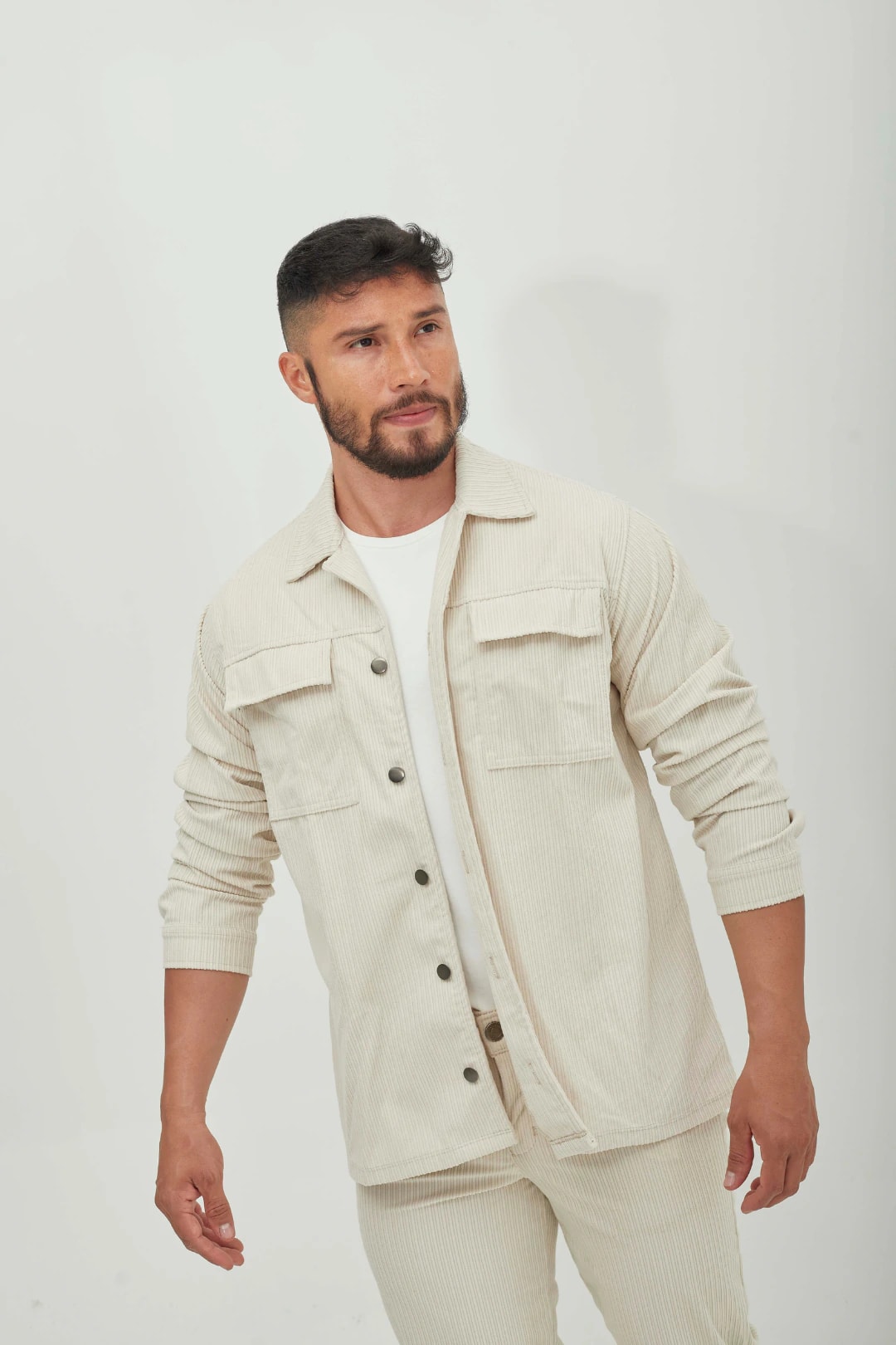 Chaqueta Corduroy Crudo - imagen 1