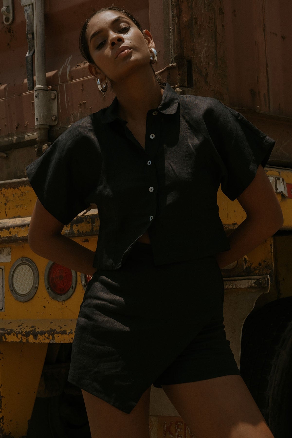 GRETA SHIRT BLACK - imagen 1
