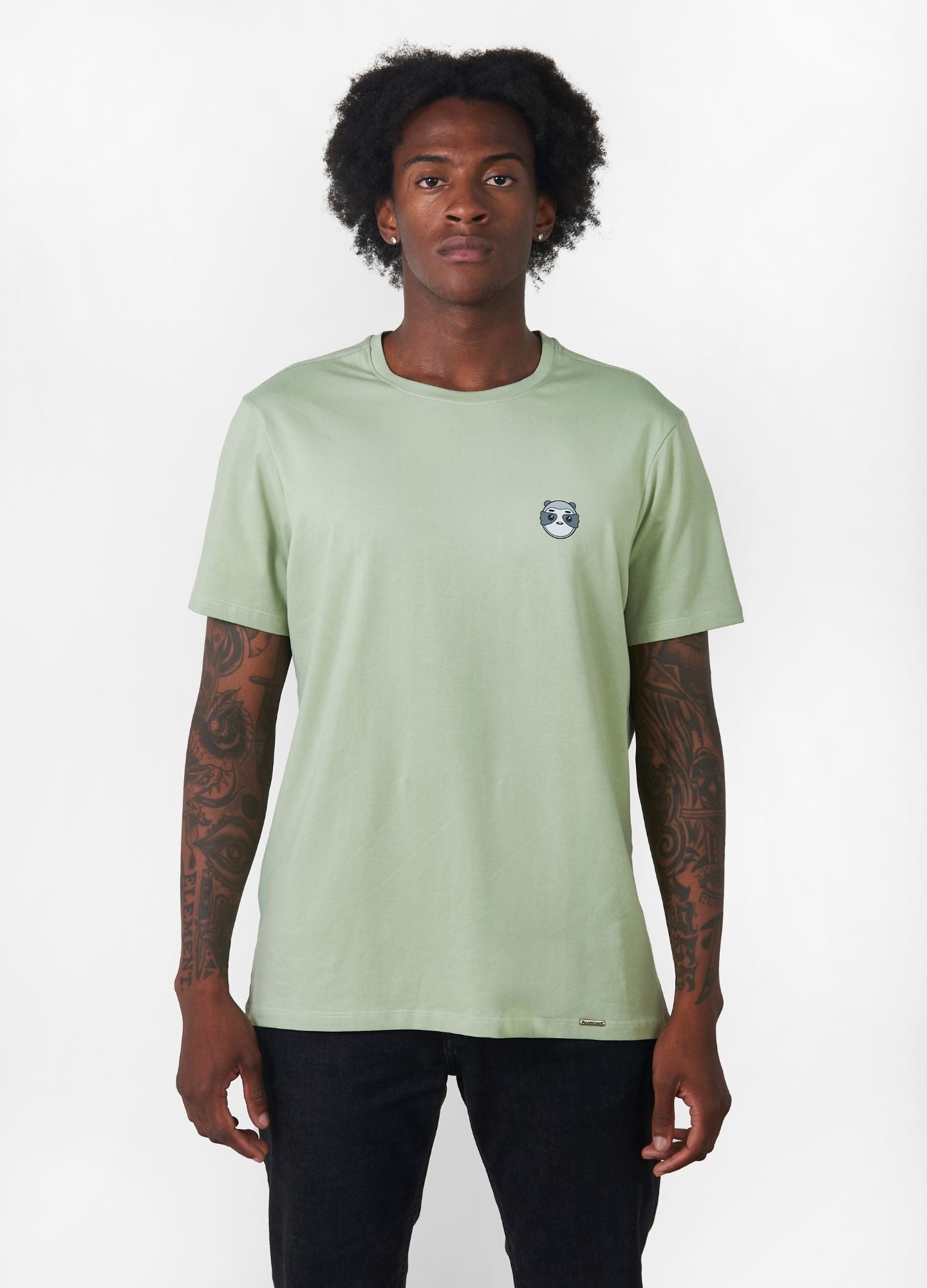 Basic Perezoso Camiseta Regular – Oliva Claro - imagen 1