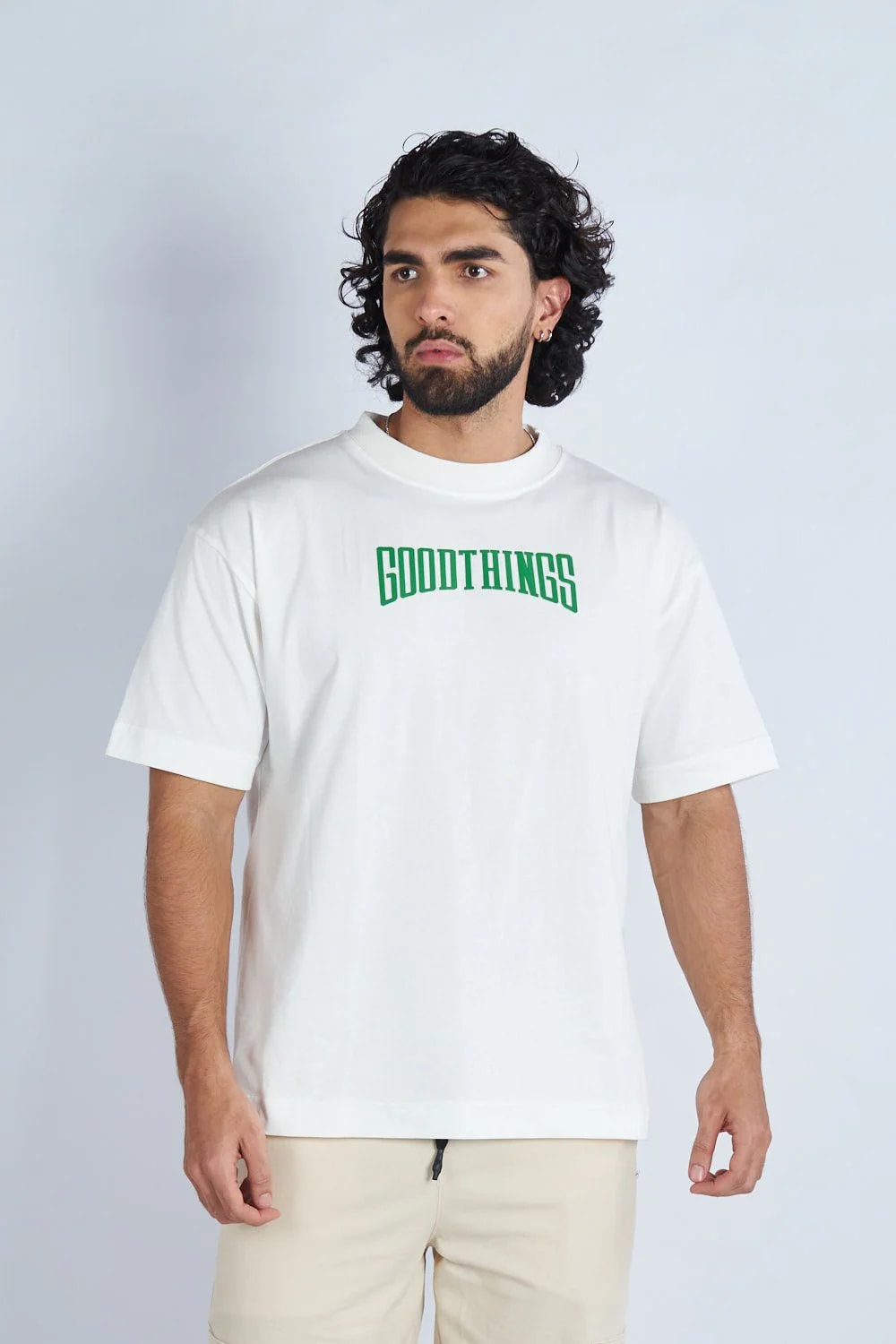 Camiseta oversize estampada Good Things Marfil| DROP 03 | - imagen 1