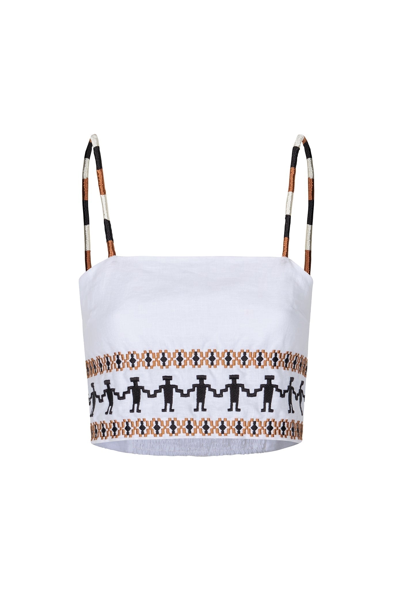 Guainia Linen Top / White Embroidered - imagen 1