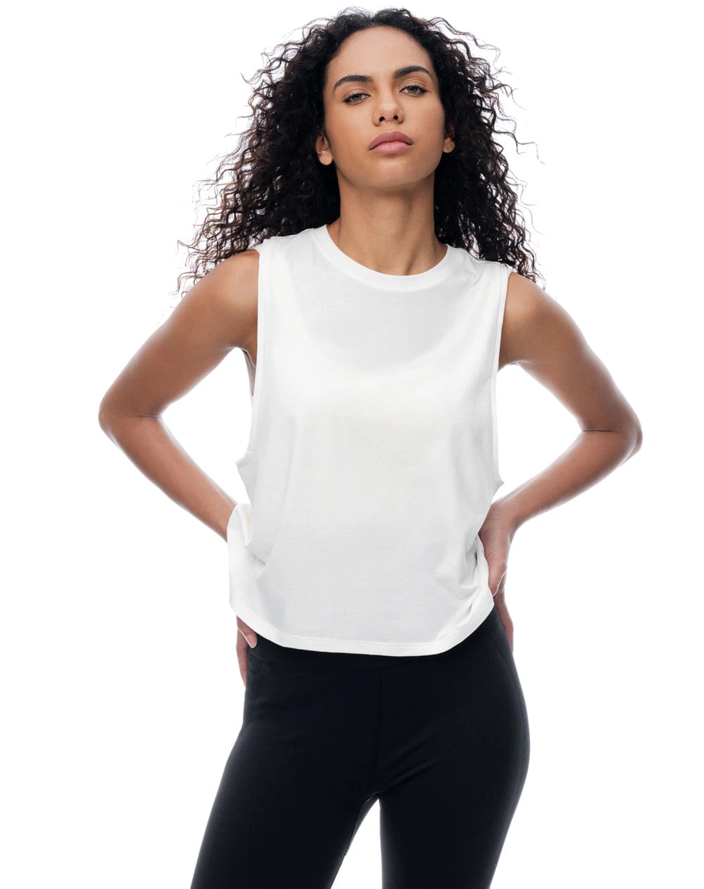 Camiseta regular blanca mujer - imagen 1