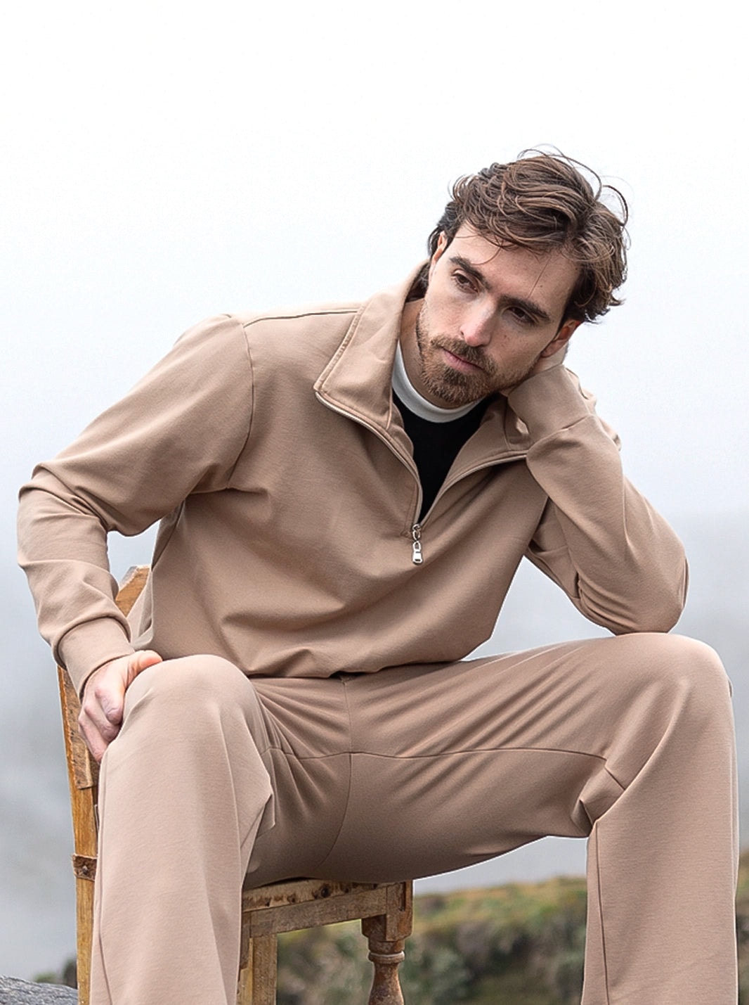 SUÉTER PREMIUM | FIBRA INTELIGENTE | HALF-ZIP - imagen 1
