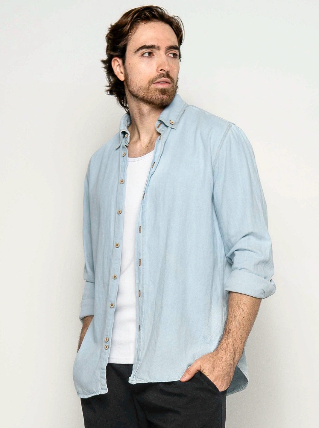 CAMISA EN DENIM DE ALTA RESISTENCIA - imagen 1