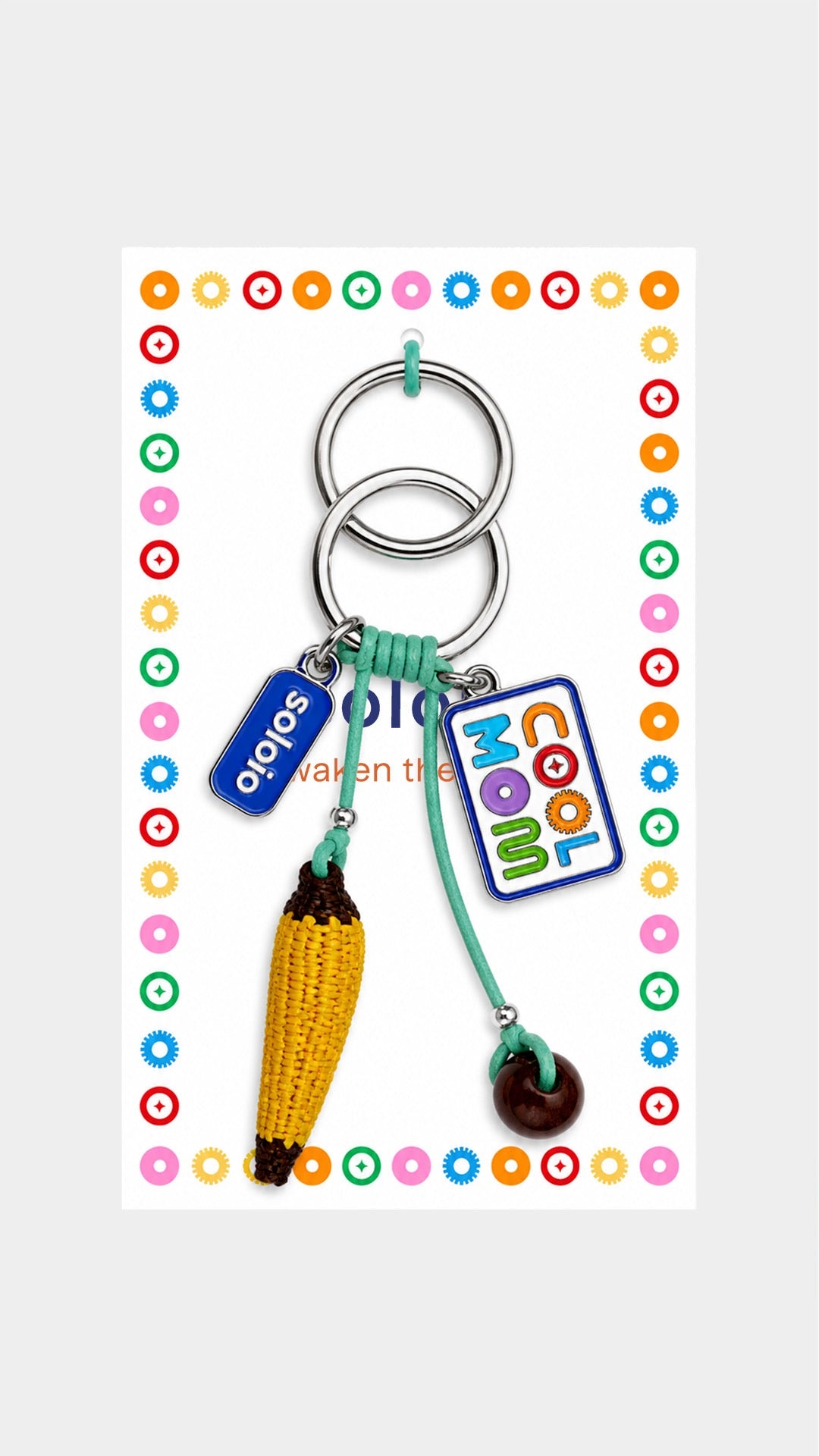 Iraca palm banana keychain "Cool Mom" - imagen 1
