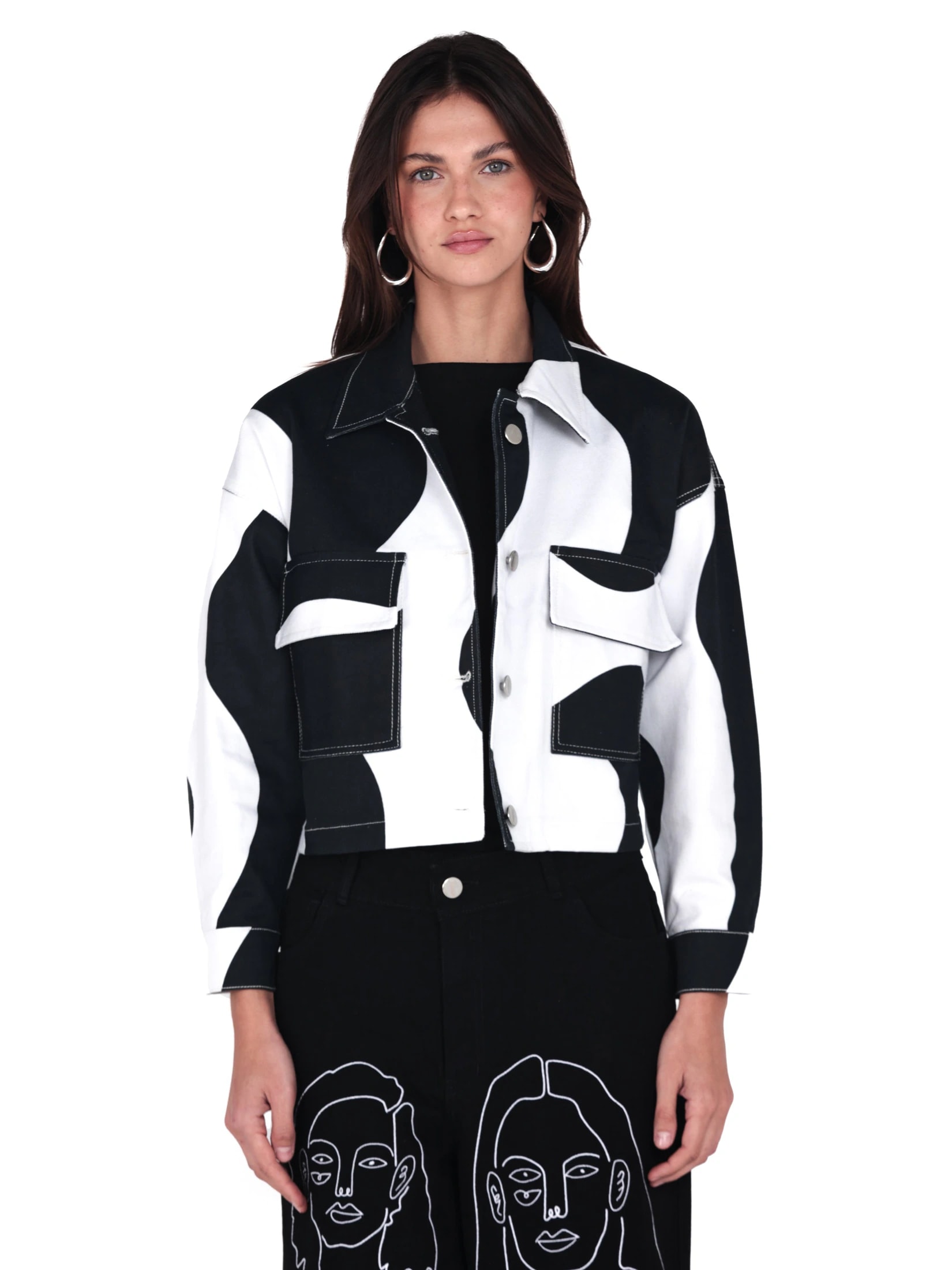 Chaqueta Pasado Blanco y Negro - imagen 1
