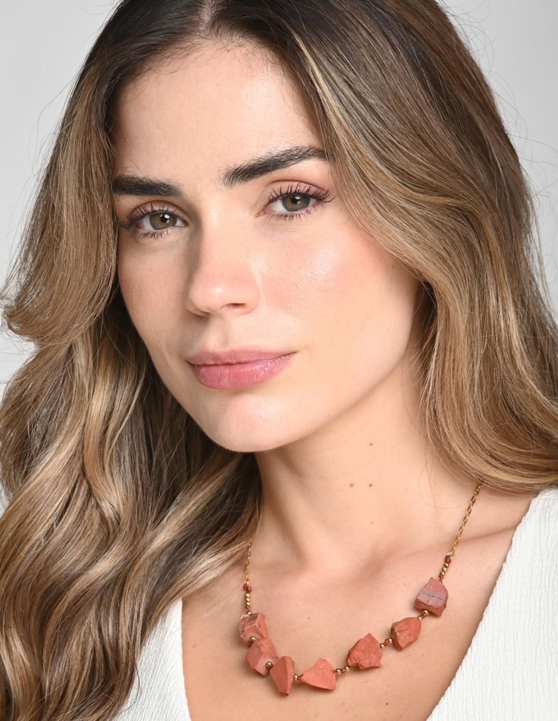 Collar Narella Red Jasper + Ochre - imagen 1