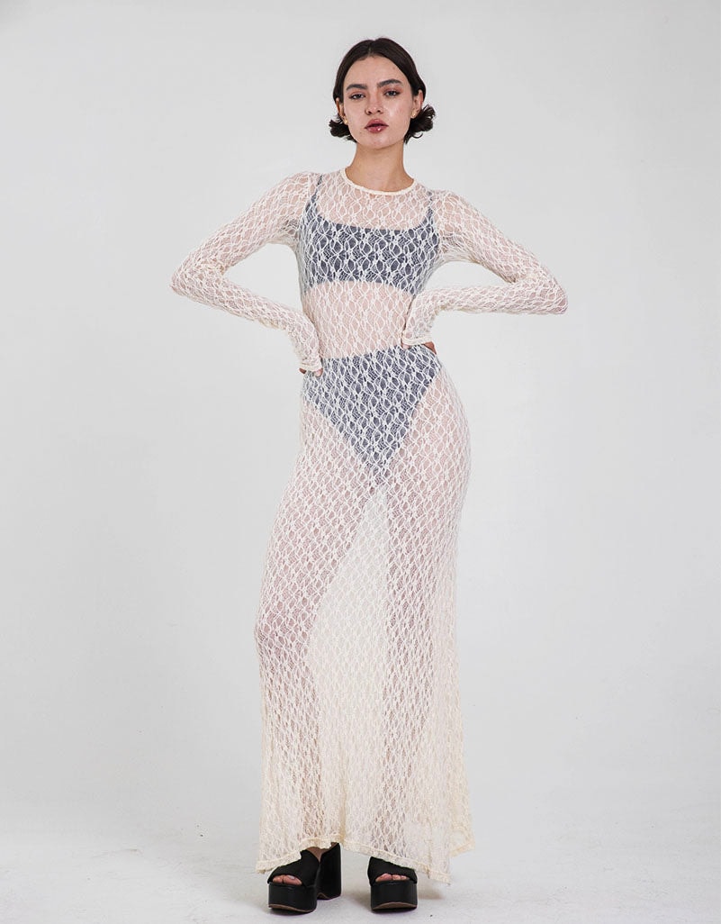 SERENA MARFIL LACE DRESS - imagen 1