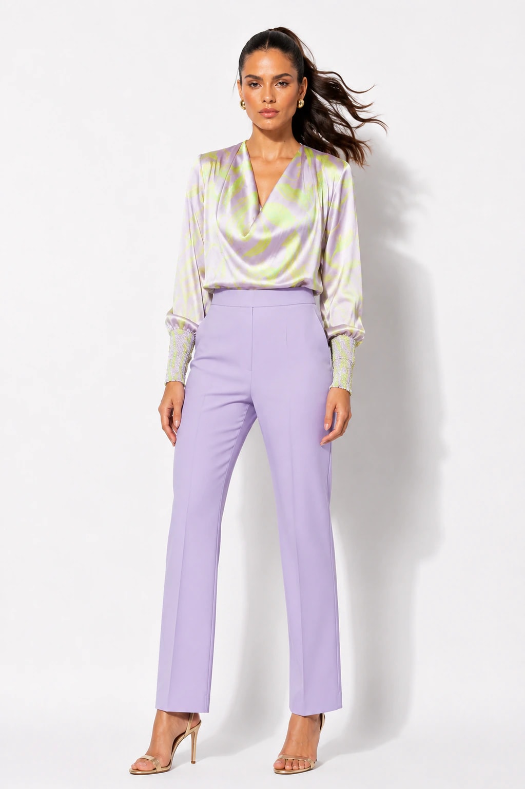 Blusa Shadow Plumas Lila - imagen 1