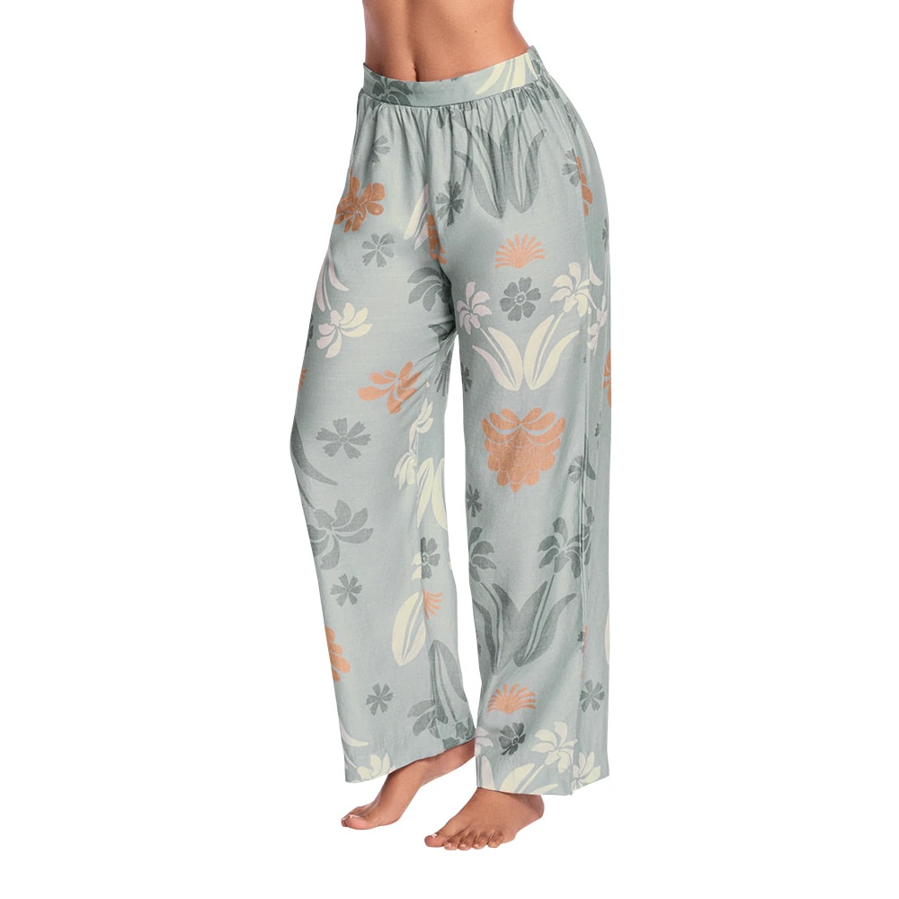 PANTALÓN DE PIJAMA EN EFECTO LINO - imagen 1